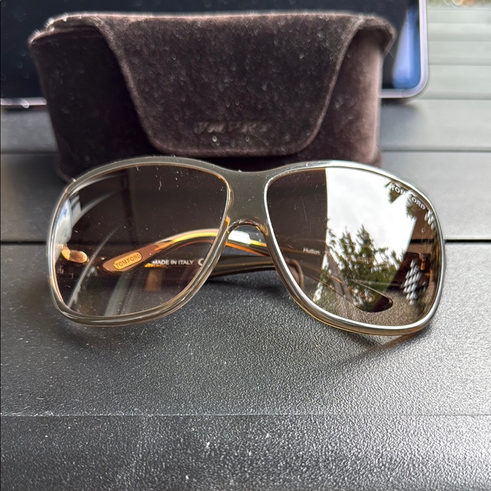 Tom Ford Gold Oversized Sunglasses